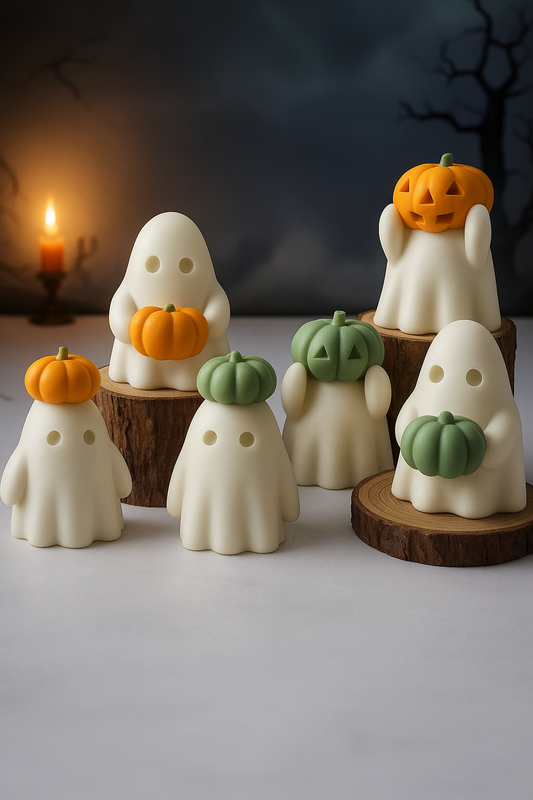 Create Spooktacular Candles with Our 3D Halloween Pumpkin Silicone Mold - Perfect for DIY Ghost Aroma Candles and More!
