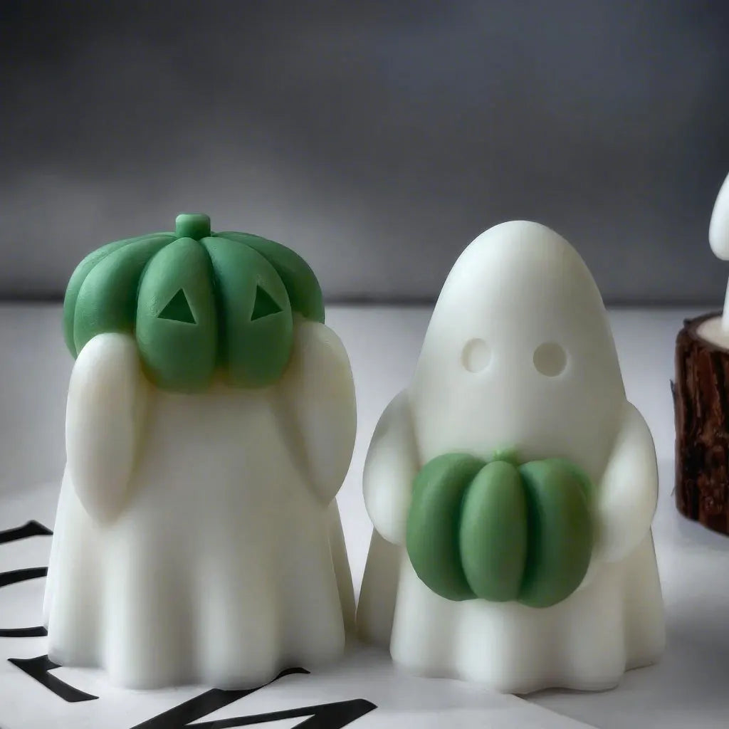 Create Spooktacular Candles with Our 3D Halloween Pumpkin Silicone Mold - Perfect for DIY Ghost Aroma Candles and More!