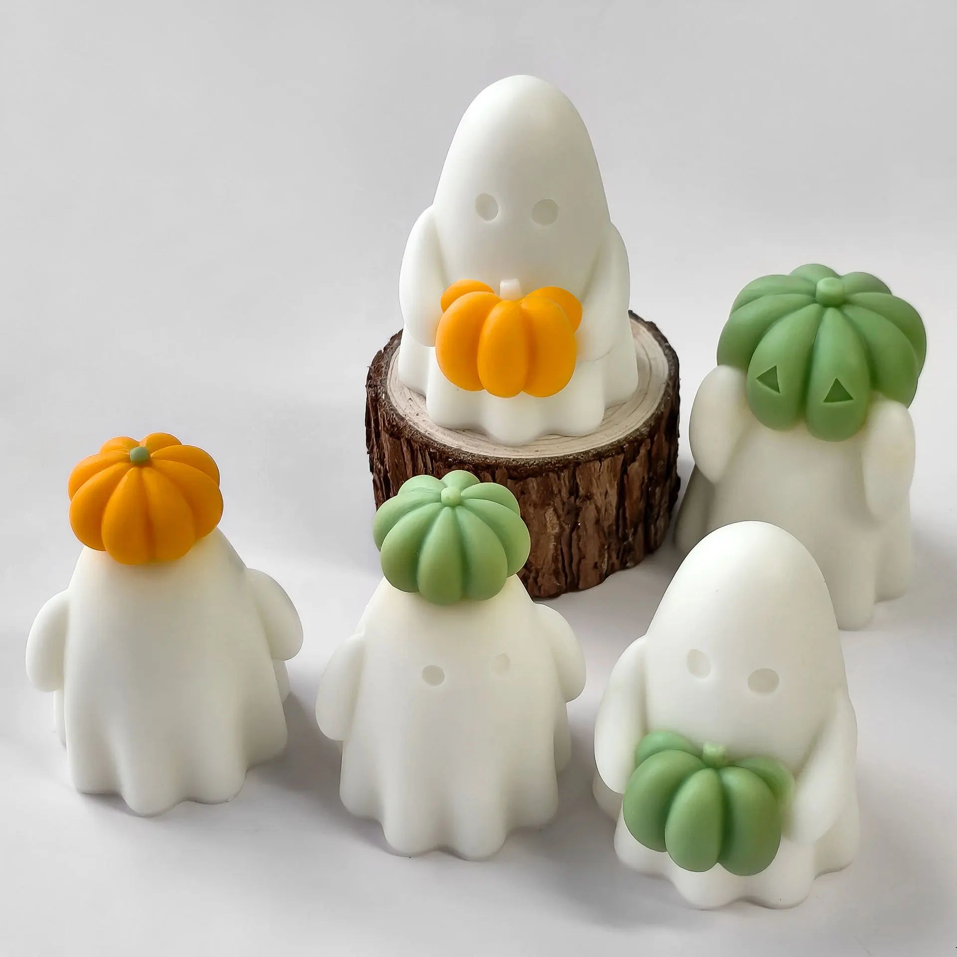 Create Spooktacular Candles with Our 3D Halloween Pumpkin Silicone Mold - Perfect for DIY Ghost Aroma Candles and More!
